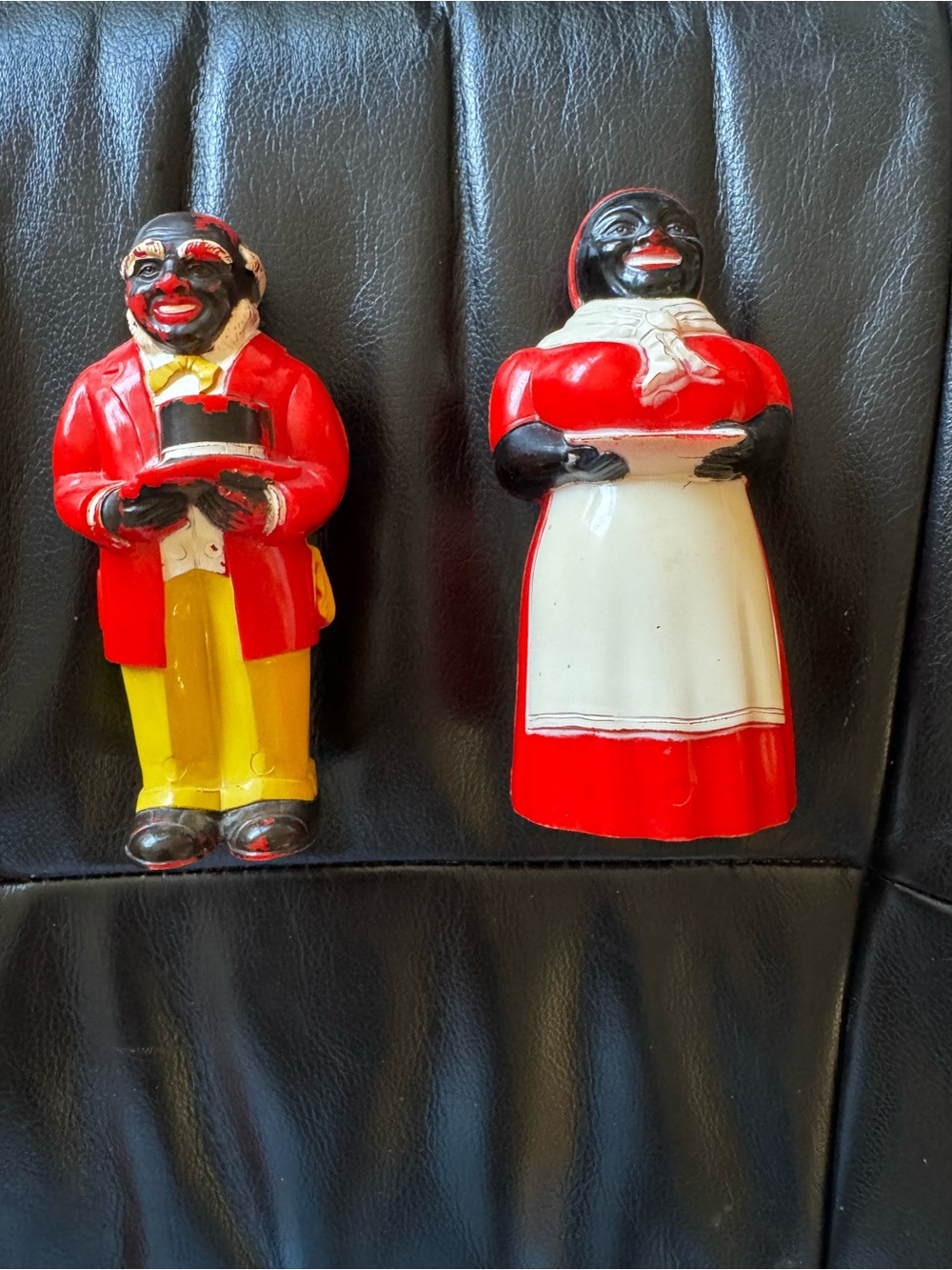 Vintage Black Americana salt and pepper shakers. Aunt Jemima and Uncle Mose